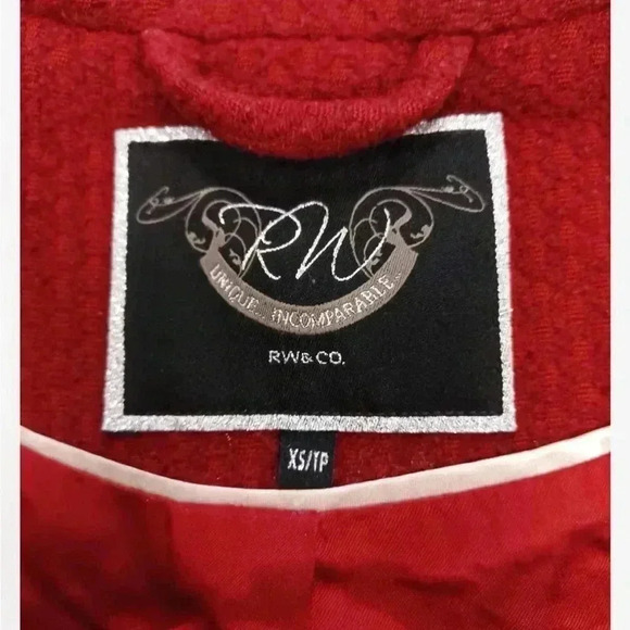 RW & Co Wool Blend Short Sleeve Collared  Jacket Size XS - Picture 7 of 10